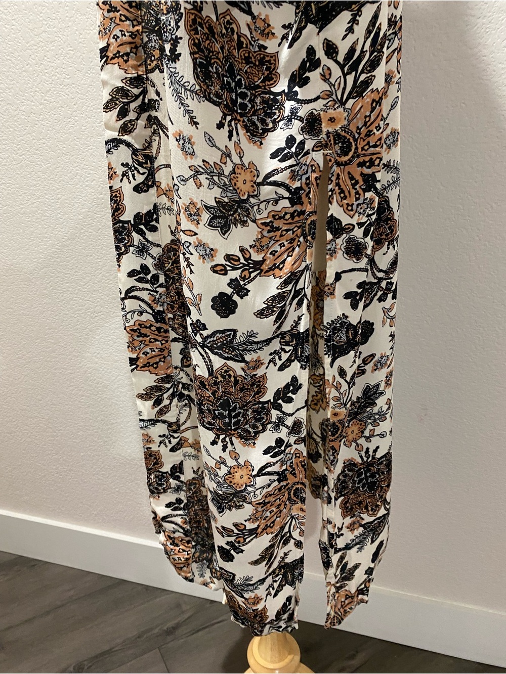 Free People Play It Cool Floral Open Duster Kimono in Cream, Black & Tan - Picture 5 of 11